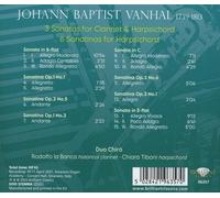 VANHAL:SONATAS FOR CLARINET & HARPSICHORD -CD NEW
