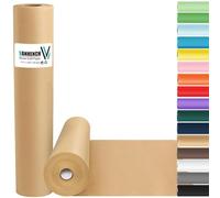 Vanhench Brown Wrapping Paper Roll, Craft Kraft Packing Paper 17.5"x 1200"(100') for Birthday Valentines Gift Bulletin Board Arts Bouquet Flower Table Covering Poster Moving Supplies 70GSM 50LB