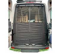Vanhoxcci Van Bug Screen with Privacy Panel Fit for Mercedes Sprinter 2007-2025 High Roof Rear Door Mosquito Net Campervans Flyscreen Mesh, Center Magnetic Closure