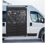 Vanhoxcci Van Chill Curtain Fit for RAM Promaster 2015-2025 High Roof Side Door, Privacy Heat Insulation Curtain Blocks Cold and Bugs, Center Magnets Auto-Close for Camper Van Life