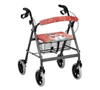 Vanideaoty Christmas Snowman Walker Accessories Washable Snowflaeks Walker Protection Decor Covers with Elastic Band Drive Rollator Accessories