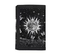 Vanideaoty Dinosaur Pattern Wallet for Boys Purses Durability Coin Pocket Slim Small Pocket Kids Wallet for Boys Ages 5-7, Sun and Butterfly, One Size, Retro