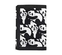 Vanideaoty Dinosaur Pattern Wallet for Boys Purses Durability Coin Pocket Slim Small Pocket Kids Wallet for Boys Ages 5-7, Panda, One Size, Modern