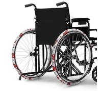 Vanideaoty Love Heart Cute Wheelchair Wheel Covers Romantic 24" Wheels Protective Cover Washable Women Valentine's Day Gifts