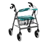 Vanideaoty Marbler Rollator Seat and Back Rest Covers Easy to Install Drive Rollator Accessories with Elastic Band Walker Accessories for Seniors with Seat Gift Covers