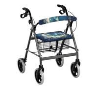 Vanideaoty Moon Butterfly Rollator Seat and Back Rest Covers Easy to Install Drive Walker Accessories for Seniors with Seat Gift Covers Walker Accessories Easy to Install