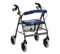 Vanideaoty Owls Moon Rollator Seat Cushion Back Bar Cover Set with Velcro Rollator Walker Accessories Soft and Breathable Seat Cover has Elastic Band Suitable for Parks