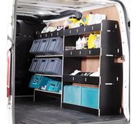 VANIFY Van Racking compatible with a Ford Transit Custom L1 (SWB) 2012+ Toolbox & Rear HEXABOARD Van Rack