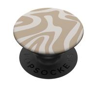 Vanilla and Cream Liquid Swirl Abstract Aesthetic Pattern PopSockets Adhesive PopGrip