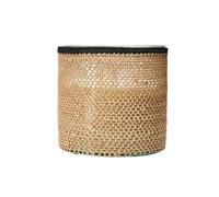 Vanilla Blanc - Luxury Artisan Scented Candle - Moderna 2400g | Glass Cylinder Covered - in Luxury Raffia Honeycomb Design | Premium Vegetable Wax with Cotton 3 Wicks - Cinnamon