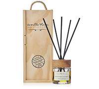 Vanilla Blanc Natural Reed Diffuser Encased in a Signature Hand Crafted Wooden Gift Box (Grosso Lavender & Wild Vetivert)
