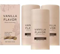 Vanilla Body Deodorant Stick, Natural Refillable Deodorant, Natural Origin Ingredients, Long Lasting Protection, No Residue or Irritation, Suitable for Women, Men & Kids (3)