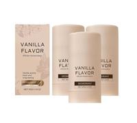 Vanilla Body Deodorant Stick, Natural Refillable Deodorant, Refillable Natural Deodorant Spray, 100% Natural Origin Ingredients, Long Lasting Protection - Suitable for Women, Men & Kids (3Pcs)