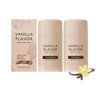 Vanilla Body Deodorant Stick, Refillable Natural Deodorant Balm, Moisturizing Odor Control for Women & Men, Lightweight Non-Greasy Formula for Daily Use (2PC)