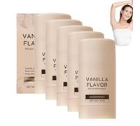 Vanilla Body Deodorant Stick,Vanilla Skin, Natural Refillable Deodorant, Coconut & Vani-lla Scent, Long Lasting Protection - Suitable For Women, Deod-Orant Stick, Natural Origin Ingredients (5 PCS)