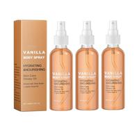 Vanilla Body Spray, 2025 New Womens Vanilla Body Mist Fragrance Spray, Vanillas Ladies Perfume Light Fragrance Long-Lasting Hair Care Body Sprays,Vanillas Skin Perfume Skin Body Mist,Travel Size (3PC)