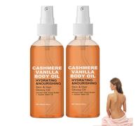 Vanilla Cashmere Body Oil, Cashmere Vanilla Body And Hair Oil, Firms and Softens Skin, Moisturizing & Hydrating Bod-y Oi-l, for All Skin Types (2PC)