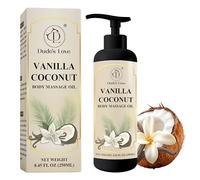Vanilla Coconut Body Massage Oil - Hydrating, Nourishing, and Relaxing Oil with Natural Vitamin E & Essential Oils, 8.45 fl oz (250 ml)