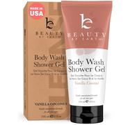 Vanilla Coconut Natural Shower Gel Body Wash - USA Made with Organic Ingredients Moisturizing Natural Body Wash for Women Gentle & Non Toxic Da