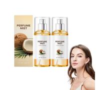 Vanilla Coconut Women's Body Spray - 88ml Long Lasting Mini Perfume Fragrance Mist with Natural Vanilla Oil, Hydrating Refreshing Travel Size for Body, Hair & Face, Sweet Subtle Scent (2 Bottles)
