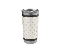 Vanilla Cream Dotted Cute Minimal Dot Pattern Stainless Steel Insulated Tumbler