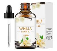 Vanilla Essential Oil, Essential Oils for Diffusers for Home, Natural Organic Vanilla Essence Oil for Skin, Body and Hair, Long-Lasting Perfume Oil with Warm, Sweet Aroma (1)