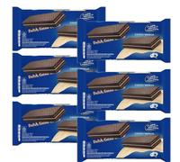 Vanilla Flavour Wafer Bars 117g - 6 x Bars - Crispy Layered Wafers with Chocolate & Vanilla Cream Filling, Crunchy Sweet Snack Treats for Sharing, Tea Time, Lunchboxes & Everyday Enjoyment