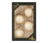 Vanilla Ice Velvet 7cm Balls with Hanging Branches (4)