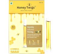 Vanilla Infused Honey Sachets - 30 Count Single Serve Honey Sticks - 8 grams per sachet | 100% Pure, On the Go, Mess Free | HONEY TWIGS