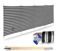 Vanilla Leisure 5 or 7 Pole - Wind Breaks for Camping, Beach, Caravan - Blue, Green, Charcoal