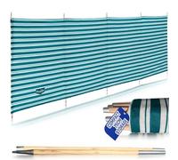 Vanilla Leisure 5 or 7 Pole - Wind Breaks for Camping, Beach, Caravan - Blue, Green, Charcoal