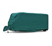 Vanilla Leisure Caravan Cover Max Green Small 360-420 cm | 160 gsm four-layer main fabric, 100 gsm side panels, zipped access, reinforced straps and hitch cover