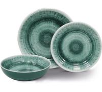 Vanilla Leisure Roma 12 Piece Plate And Bowl Melamine Dinner Set For Caravan And Camping