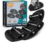 Vanilla Leisure Stabalising Feet Set of 4 Rot & UV Proof Caravan Jack Pads Quick & Easy Installation No Tools Required Universal Stabalising Pads Heavy Duty - Essential Caravan Accessories