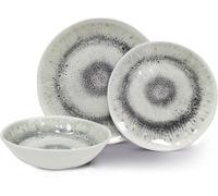 Vanilla Leisure Tuscany 12 Piece Plate And Bowl Melamine Dinner Set For Caravan And Camping