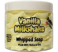 Vanilla Milkshake Whipped Soap Body Wash - 150g - Natural Oils & Kaolin Clay - Sweet Scent - Vegan Friendly - Puddle of Wax - Made in the UK