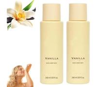 Vanilla On the Beach,2 in 1 Hair and Body Mist with Water Based Formulation,Long Lasting Premium Body Mist for Woman,Lightweight & Non-greasy, Vanilla Body Spray for All Skin Types (2 Pcs)