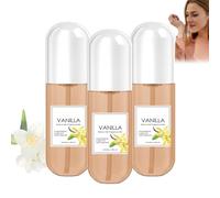 Vanilla Perfume Spray For Hair And Body,Travel Size Long Lasting Perfume,Warm Coconut Bodys Spray,Gentle Natural Scent,Hydrating Without Weighing Hair Down,Long Lasting Per/fume For Clothing (3 PCS)