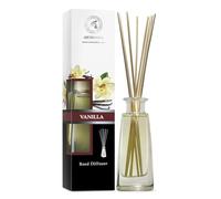 Vanilla Reed Diffuser 100ml - Scented Reed Diffuser with Natural Essential Oil Vanilla - Gift Set with Bamboo Sticks - Best for Aromatherapy - SPA - Home - Office - Fitness Club