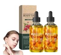 Vanilla Rose Body Oil,Handcrafted Premium Grade Oil for Skin and Hair,Body Oils for Women,Long Lasting Fragrance,Deeply Moisturizing (2 Pcs)