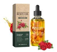 Vanilla Rose Body Oil, Handcrafted Premium Grade Oil, Nourishing Hair Care and Body Oil, Vitamin E and Sweet Almond Oil Moisturizer, for Dry Skin, Scalp & Nails (Vanilla rose)