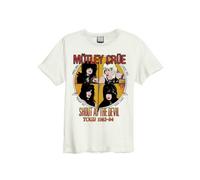 Vanilla Underground Amplified Clothing Mens White Motley Crue Short Sleeved T-Shirt (Small)