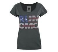 Vanilla Underground Amplified Clothing Womens Grey Run Dmc Short Sleeved T-Shirt (X-Small)