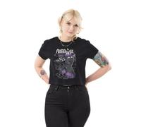 Vanilla Underground Annabelle Womens Black Character Cropped Short Sleeved T-Shirt (Xxx-Large)
