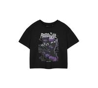 Vanilla Underground Annabelle Womens Black Cropped Short Sleeved T-Shirt | Casual Graphic Tee for Women | Stylish Annabelle Logo Top | Trendy Summer Fashion | Comfortable Cotton Shirt for Ladies