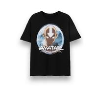 Vanilla Underground Avatar: The Last Airbender Mens Black Aang Circle Short Sleeved T-Shirt (Large)
