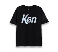 Barbie Mens Black Ken Face In Logo Short Sleeved T-Shirt - Medium