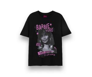Vanilla Underground Barbie Womens Black Barbiecore Rock Short Sleeved T-Shirt (Medium)