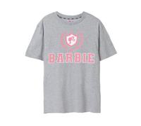 Vanilla Underground Barbie Womens Grey Collegiate Logo Short Sleeved T-Shirt (Small)