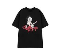 Vanilla Underground Betty Boop Womens Black Short Sleeve Graphic Tee | Vintage Cartoon Character Crew Neck T-Shirt | Retro Flapper Style Apparel | Casual Wear for Women